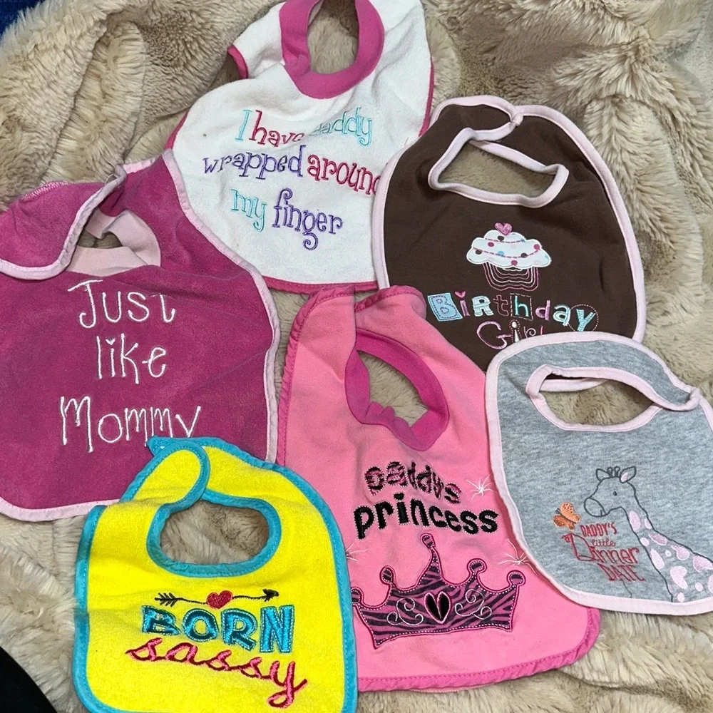 33 Baby girl bibs
